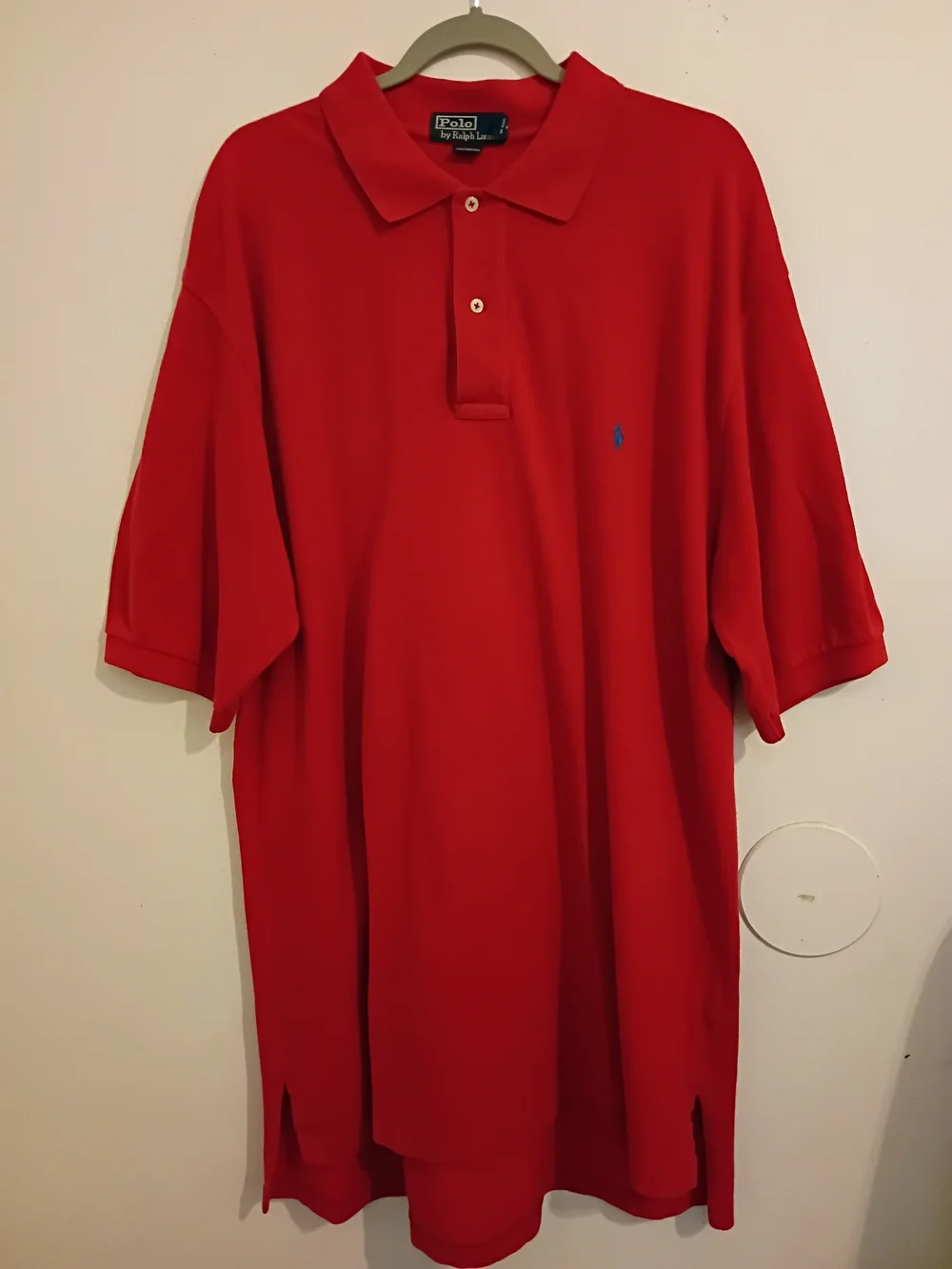 VTG Men's Polo Ralph Lauren Red Classic Cotton Polo Shirt Sz XLT